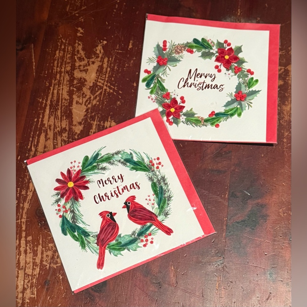 *HOST PICK* TWO Handmade Quill cards